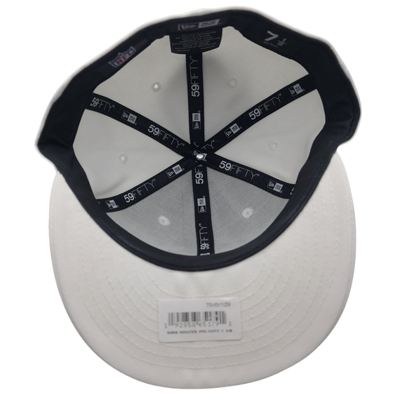 New Era NFL Houston Texans All White Fitted Hat Size 7 1/8 - Picture 7 of 8